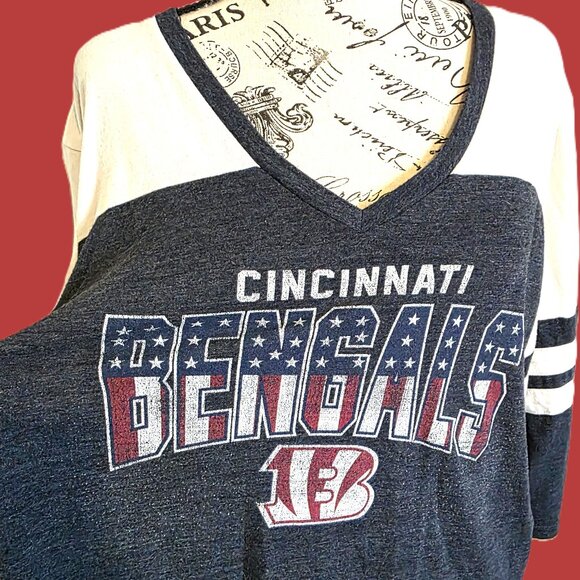 Bengals Patriotic 3/4 Sleeve Tee - Picture 2 of 5